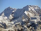 
Himlung Himal and Cheo Himal Close Up From Chulu Far East Summit Panorama
